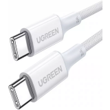 Кабель USB Type-C - USB Type-C, 1.5м, UGREEN US557 White (15268)