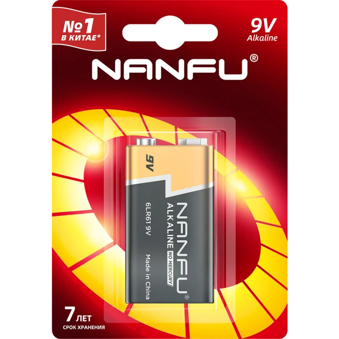 Батарейка Nanfu (9V, 1 шт.) - 6901826018221