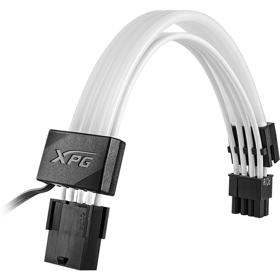 Кабель удлинительный PCI-E 8-pin - PCI-E 6+2-pin, 0.15м, ADATA ARGBEXCABLE-VGA-BKCWW (2 шт.)