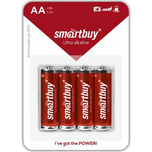 Батарейка SmartBuy LR6/4B (AA, 4 шт.) - SBBA-2A04B