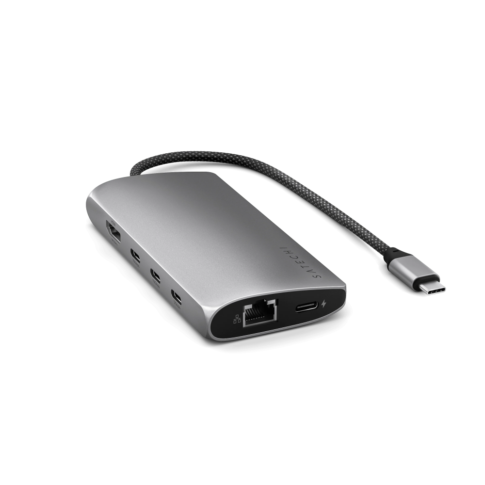 Док-станция Satechi USB-C Multiport Adapter V3 Space Gray (ST-P8KEM)