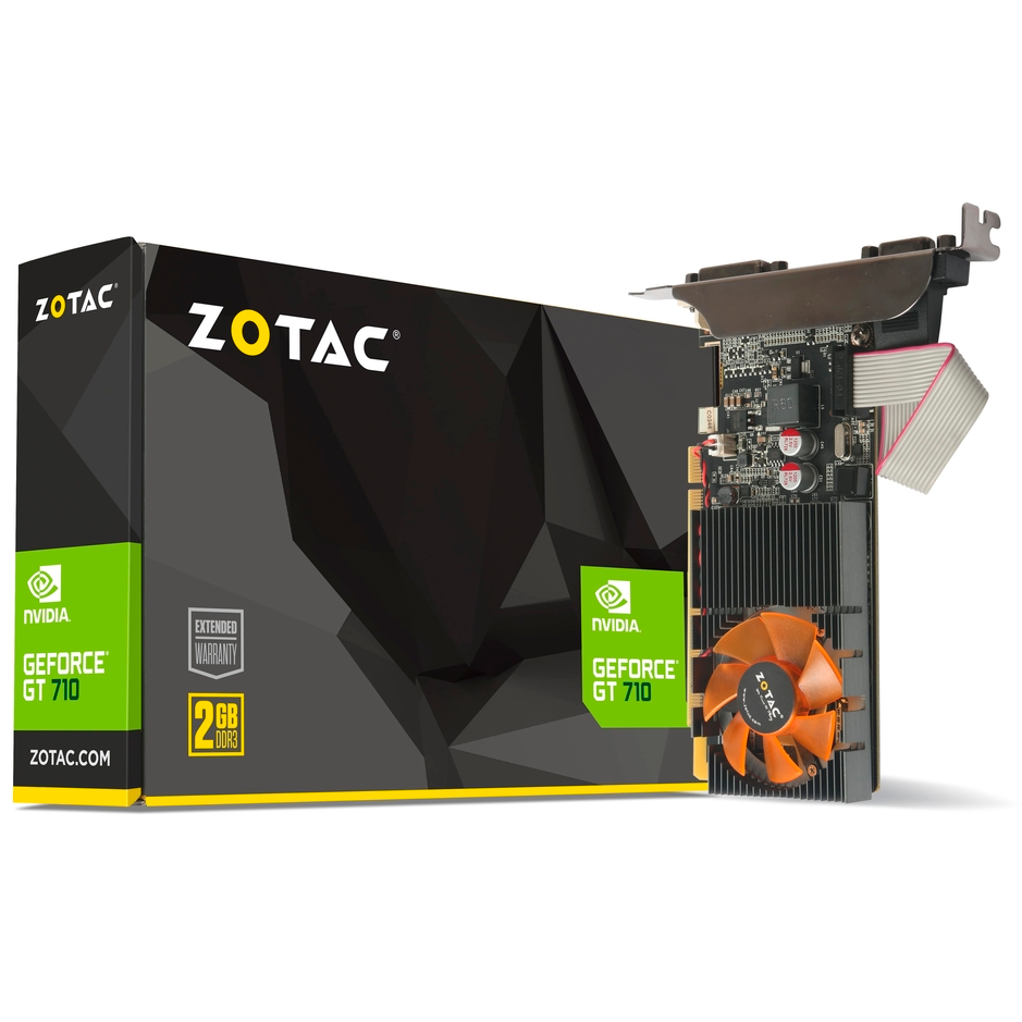 Видеокарта NVIDIA GeForce GT 710 Zotac 2Gb (ZT-71310-10L): купить в  интернет магазине Регард Москва: цена, характеристики, описание, отзывы