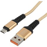 Кабель USB A (M) - microUSB B (M), 1м, GoPower GP02M Gold (00-00022787)
