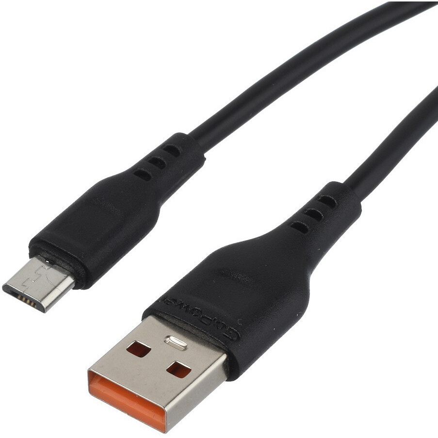 Кабель USB A (M) - microUSB B (M), 2м, GoPower GP01M Black - 00-00022773