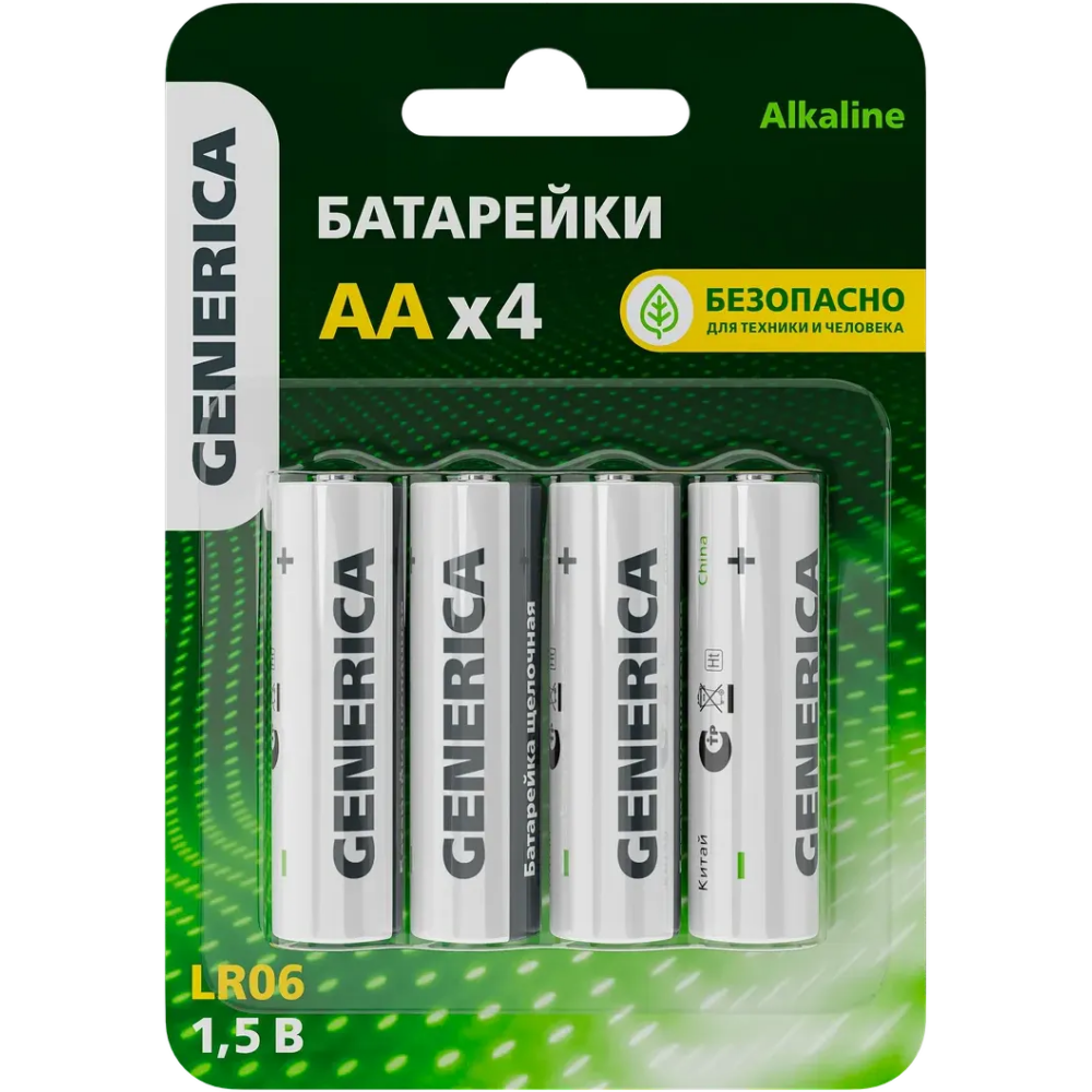 Батарейка GENERICA ABT-LR06-ST-L04-G (AA, 4 шт.)