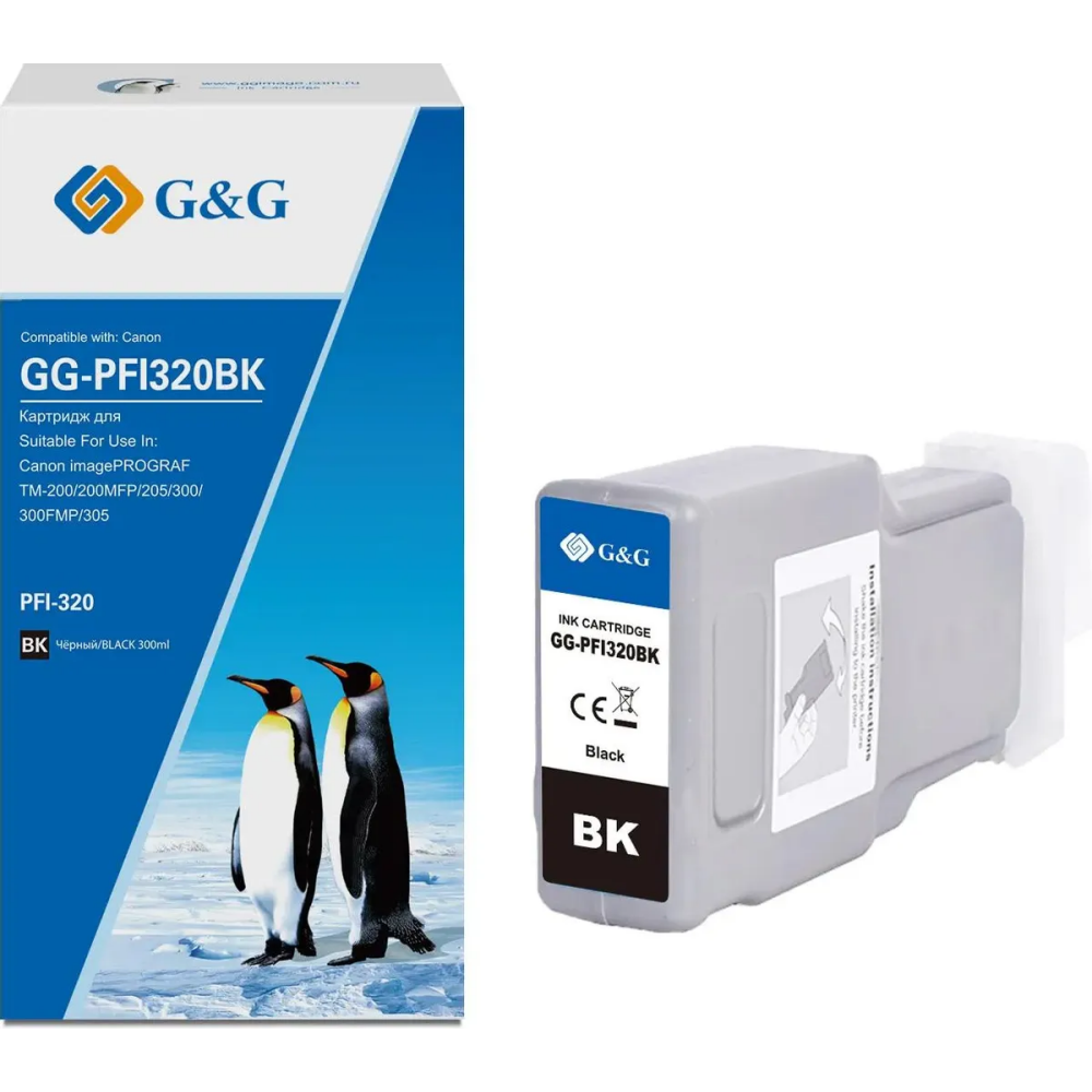 Картридж G&G GG-PFI320BK Black