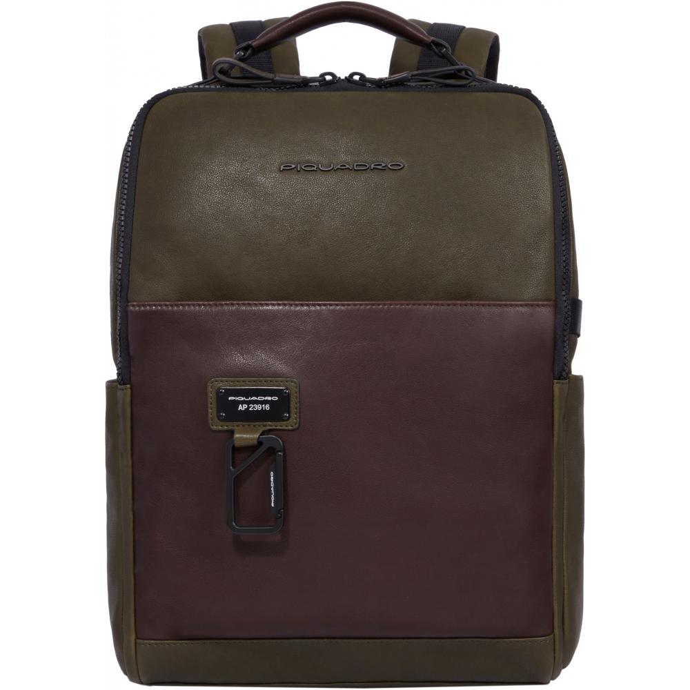 Рюкзак для ноутбука Piquadro Computer backpack 14" Green/Dark Brown (CA6289AP/VETM)