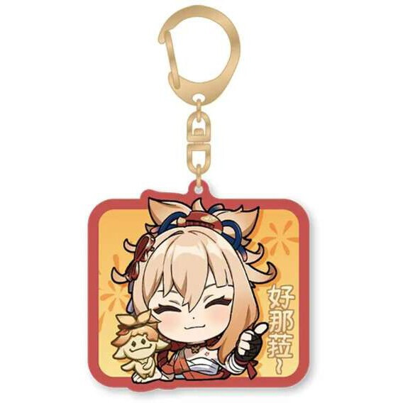 Брелок miHoYo Genshin Impact Chibi Expressions Character Acrylic Keychain Yoimiya (6976068147343)