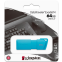 USB Flash накопитель 64Gb Kingston DataTraveler Exodia M Neon Aqua Blue (KC-U2L64-7LB) - фото 2