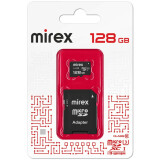 Карта памяти 128Gb MicroSD Mirex + SD адаптер (13613-AD3UH128)