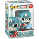 Фигурка Funko POP! Bobble Marvel D100 Retro Captain America (Exc) (74479)