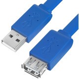 Кабель удлинительный USB A (M) - USB A (F), 1м, Greenconnect GCR-UEC2M2-BD-1.0m