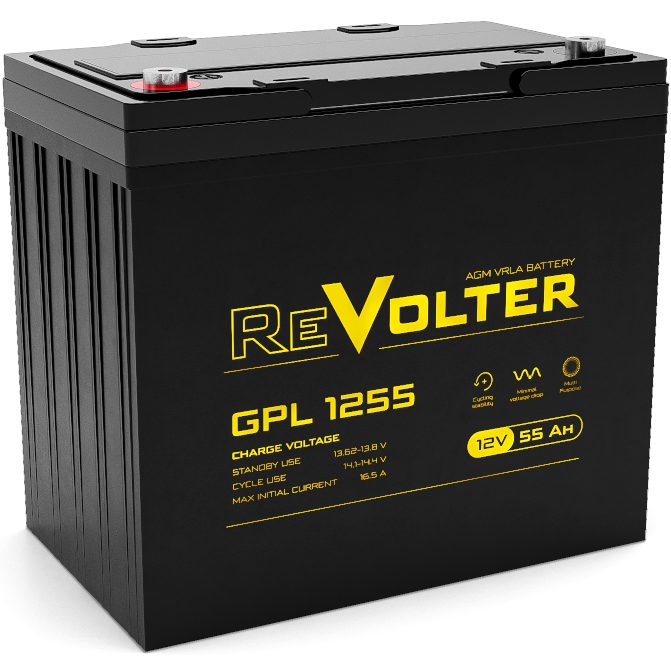 Аккумуляторная батарея REVOLTER GPL 1255