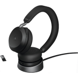 Гарнитура Jabra Evolve2 75 USB-A MS Teams with Charging Stand Black (27599-999-989)