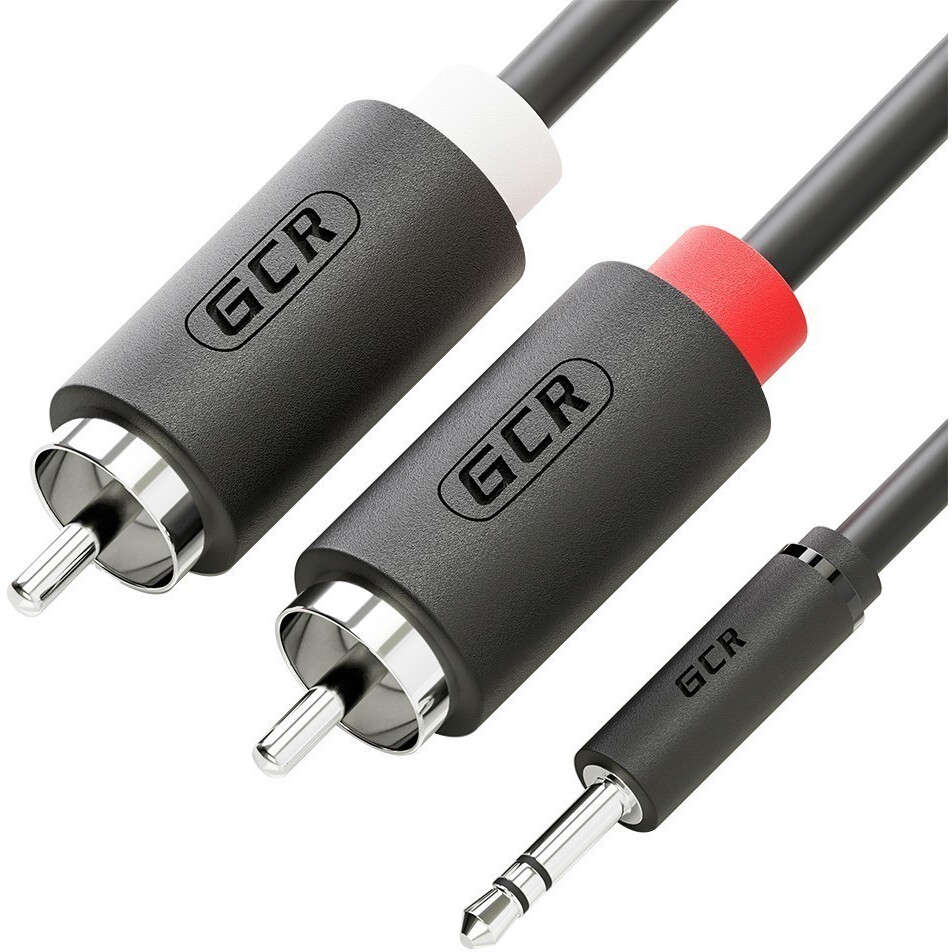 Кабель 3.5 Jack (M) - 2x RCA (M), 1.5м, Greenconnect GCR-51721