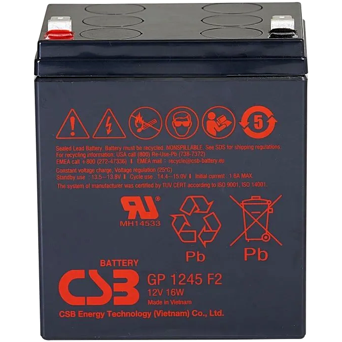 Аккумуляторная батарея CSB GP1245 F2 (12V16W)