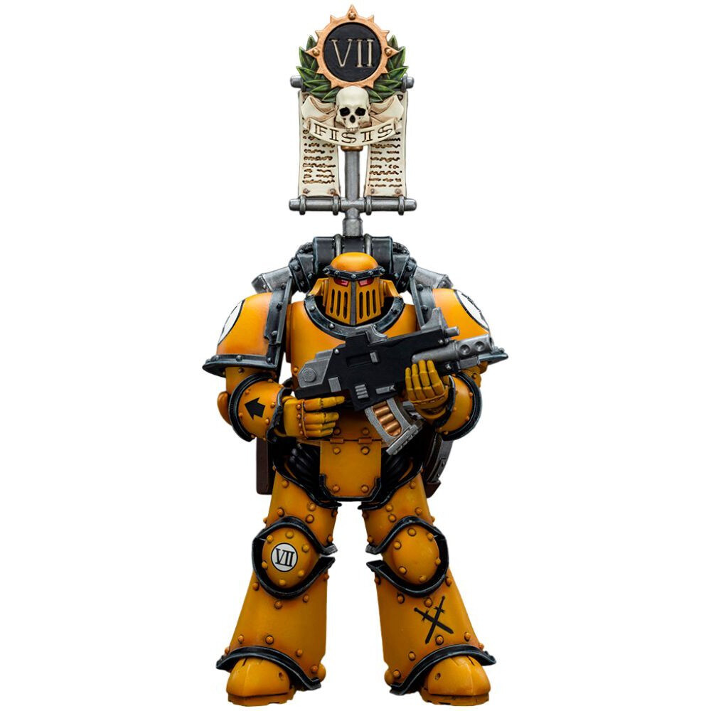 Фигурка JOYTOY Warhammer 30K Imperial Fists Legion MkIII Tactical Squad Legionary with Legion Vexilla - JT9053