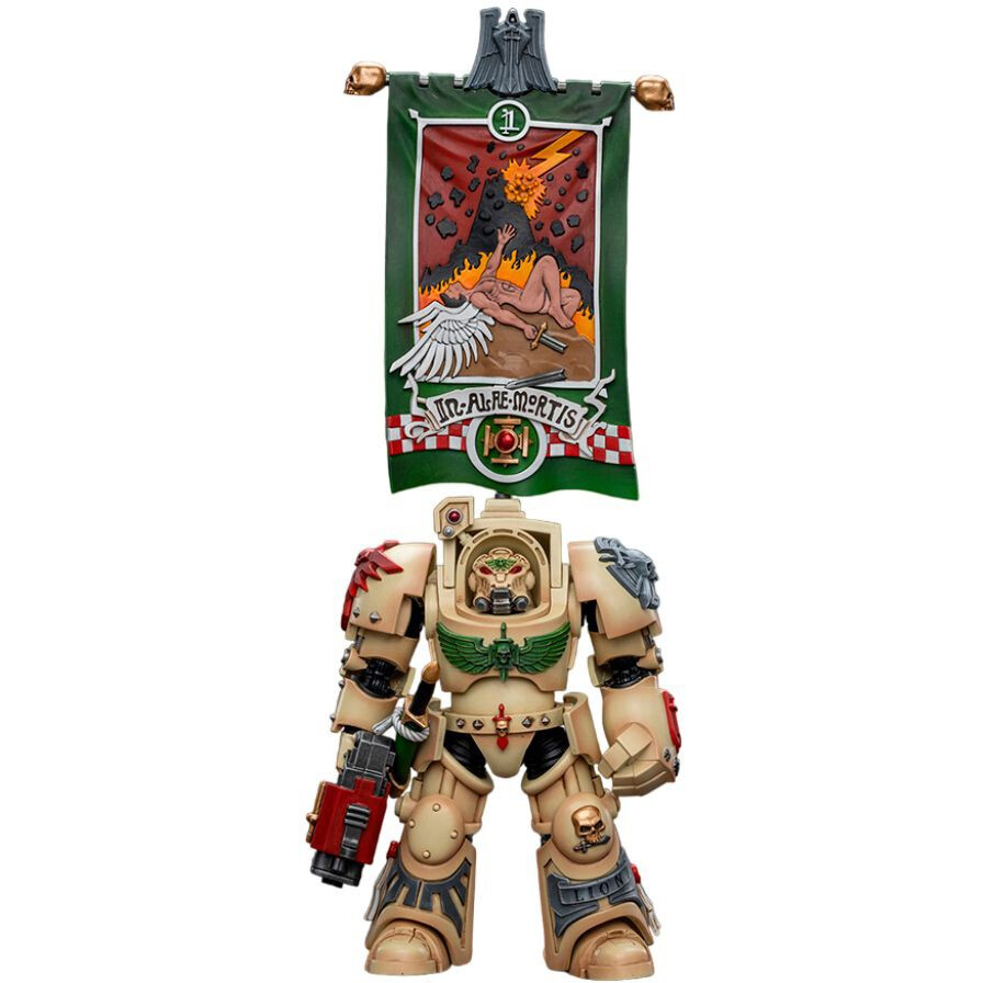 Фигурка JOYTOY Warhammer 40K Dark Angels Deathwing Ancient with Company Banner - JT9176