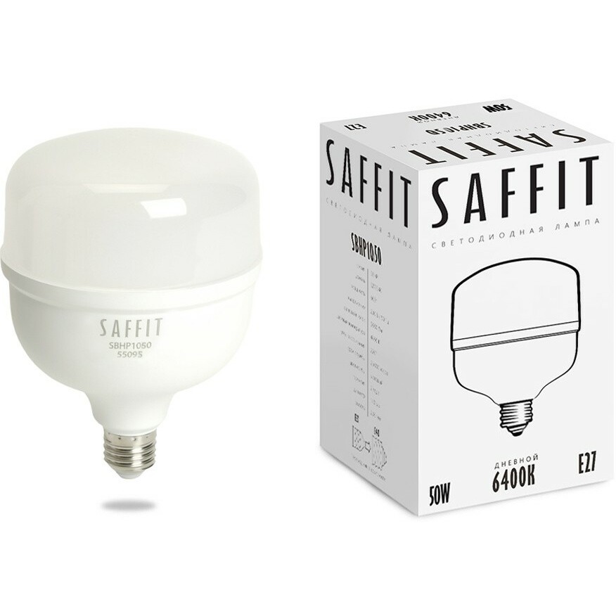 Светодиодная лампочка Saffit SBHP1050 6400K (50 Вт, Е27/Е40) - 55095