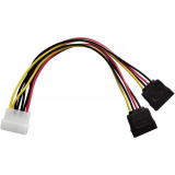 Кабель Molex - 2x SATA, Buro BU-MOLEX-2XSATA