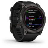 Умные часы Garmin Fenix 7X Sapphire Solar Carbon Gray Titanium with Black Band (010-02541-10)