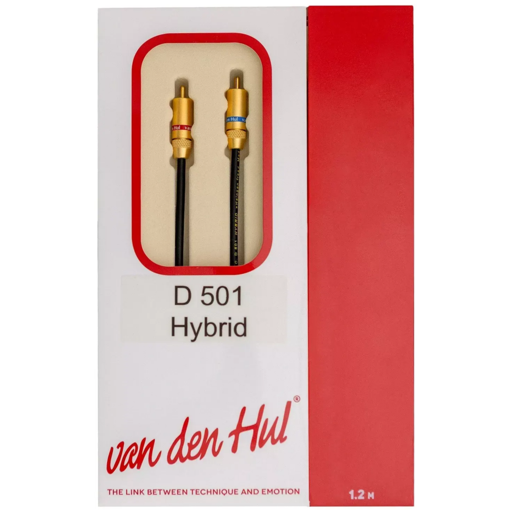 Кабель 1x RCA (M) - 1x RCA (M), 1.2м, Van den Hul D - 501 Hybrid B17BA012