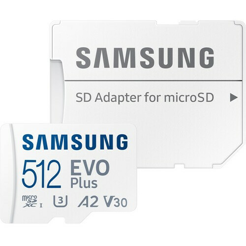 Карта памяти 512Gb MicroSD Samsung EVO Plus + SD адаптер (MB-MC512SA)