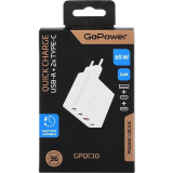 Сетевое зарядное устройство GoPower GPQC10 White (00-00028405)