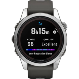 Умные часы Garmin Fenix 7S Pro 42 mm Solar Silver SS Graphite (010-02776-01)