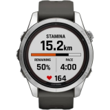 Умные часы Garmin Fenix 7S Pro 42 mm Solar Silver SS Graphite (010-02776-01)