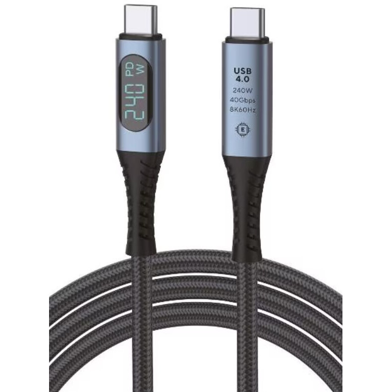 Кабель USB Type-C - USB Type-C, 1.5м, TFN TFN-C-USB4-CC1.5GR