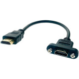 Переходник HDMI (M) - HDMI (F), 0.3м, Espada Ehmf30