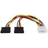 Переходник Molex - 2x SATA, 0.2м, GoPower 00-00029040