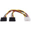 Переходник Molex - 2x SATA, 0.2м, GoPower 00-00029040