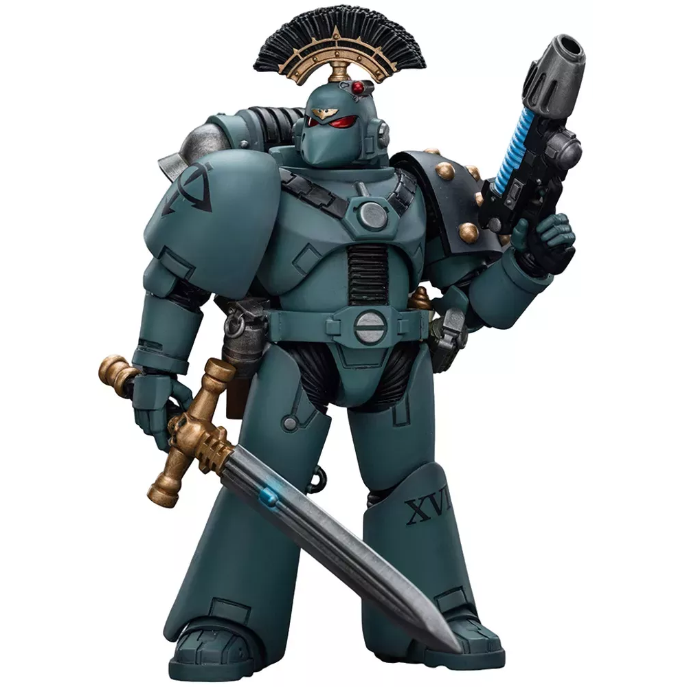 Фигурка JOYTOY Warhammer 30K Sons of Horus MKVI Tactical Squad Sergeant with Power Sword - JT9466