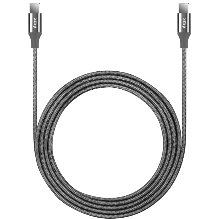 Кабель USB Type-C - USB Type-C, 2м, ttec 2DK51 Space Grey