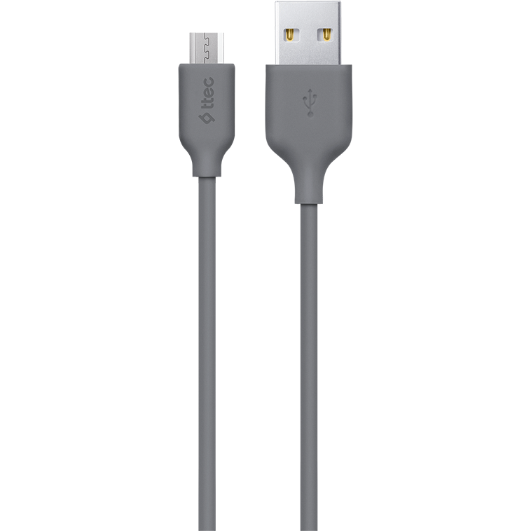 Кабель USB - microUSB, 1.2м, ttec 2DK7530 Gray