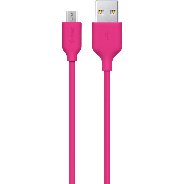 Кабель USB - microUSB, 1.2м, ttec 2DK7530 Pink