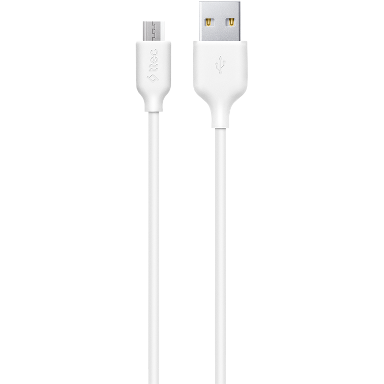 Кабель USB - microUSB, 1.2м, ttec 2DK7530 White