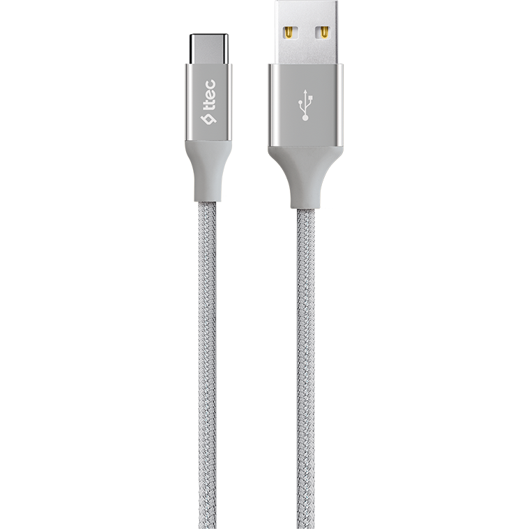 Кабель USB - USB Type-C, 1.2м, ttec 2DK18 Silver