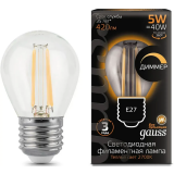 Светодиодная лампочка Gauss Filament Globe 2700K (5 Вт, E27) Dimmable (105802105-D)