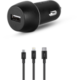 Автомобильное зарядное устройство ttec SmartCharger 2.1A + Trio Cable Black (2CKS20T)