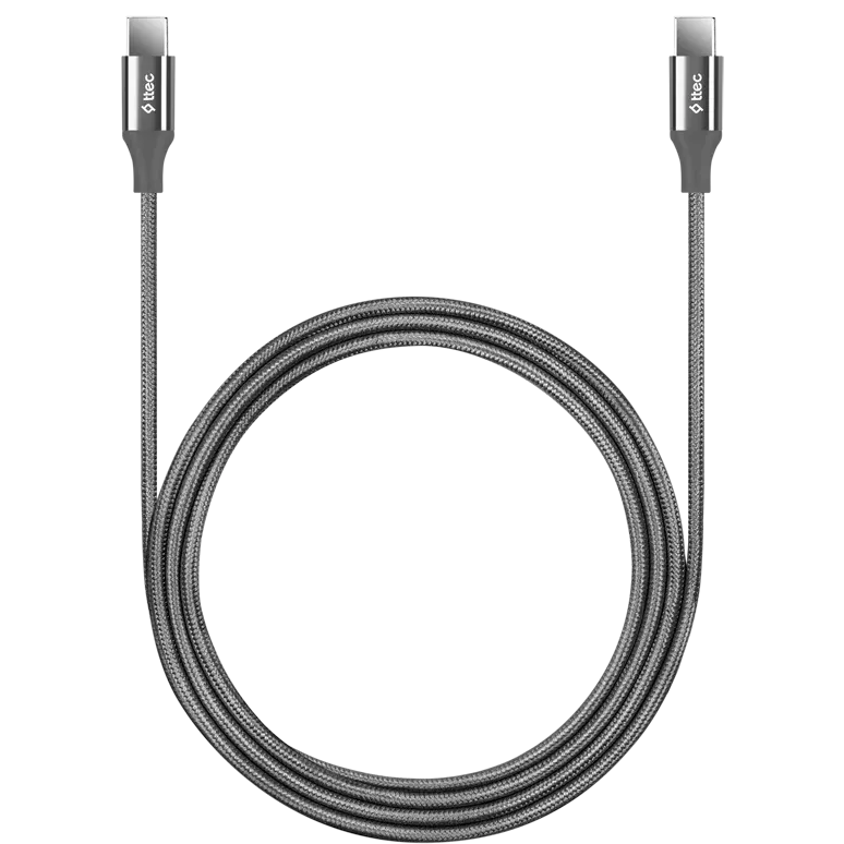 Кабель USB Type-C - USB Type-C, 1.5м, ttec 2DK53 Space Grey