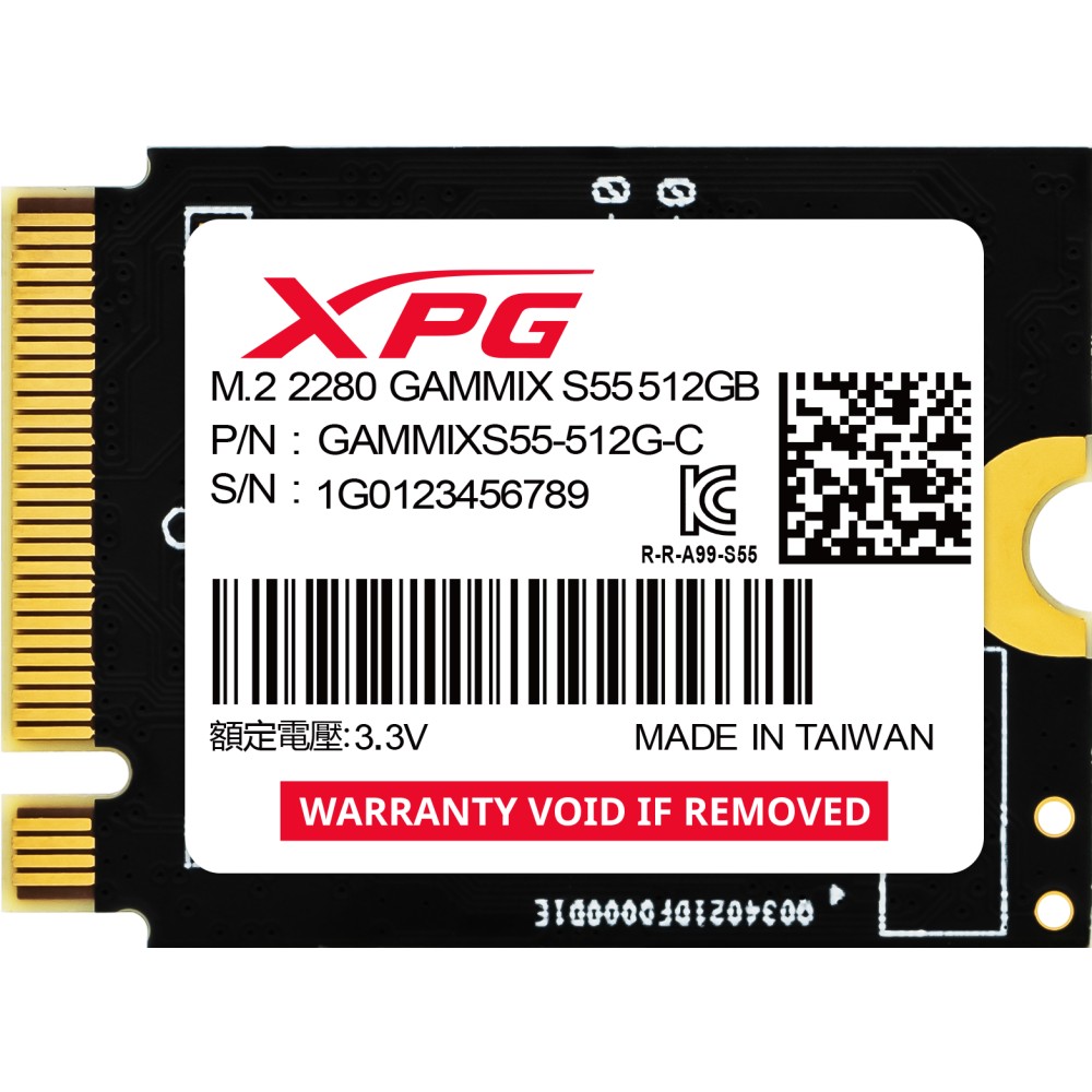 Накопитель SSD 512Gb ADATA XPG Gammix S55 (SGAMMIXS55-512G-C)