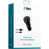 Сетевое зарядное устройство ttec SmartCharger 2.4A + Lightning Cable Black (2CKS30)