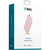 Внешний аккумулятор ttec ChargeUp 10.000 Pink (2BB204)