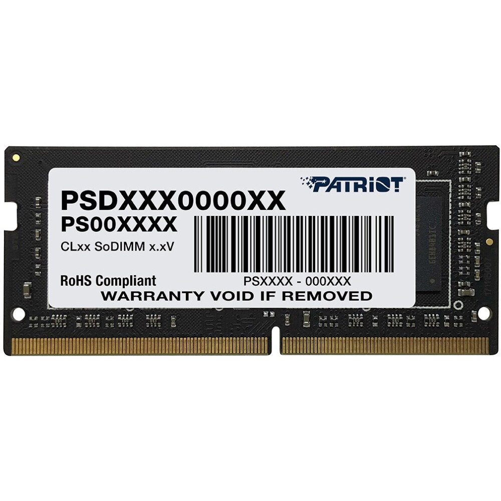 Оперативная память 8Gb DDR4 2666MHz Patriot Signature SO-DIMM (PSD48G26662S)