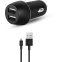 Автомобильное зарядное устройство ttec SmartCharger Duo 3.1A Dual USB + Micro USB Cable Black - 2CKS21M