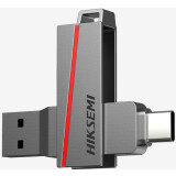 USB Flash накопитель 32Gb HIKSEMI DUAL SLIM Grey (HS-USB-E307C/32G/U3)