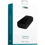 Внешний аккумулятор ttec ReCharger Ultra 30000 Black (2BB190)